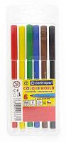 Фломастеры  6цв. CENTROPEN 7550 06 "Color World" смываемые, блистер,е/подвес