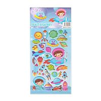 Наклейка объемн. ПГС "Космос" 10*16см т YD-138-07 Р22072-5 Кн22072-5