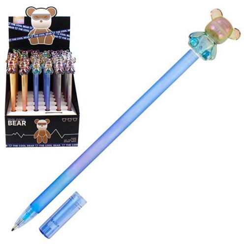 Ручка детск. шар. КОКОС "Cool bear" 241776 синяя 0,5мм,асс.