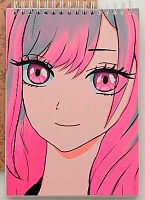 СБ Блокнот д/эскизов (скетчбук) А5-  30л. (верх. спираль) "Happy Anime" б/линовки,180г/м2 140*200
