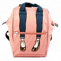 Рюкзак HIMAWARI 210537 25*41*14 розовый,ткань