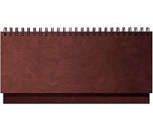 Планинг настол. 2026г. 298*144мм  64л. LAMARK кож.зам. "Sigma" 26302-BN коричневый,бл.белый