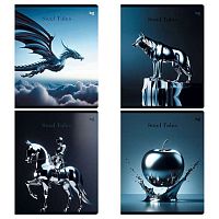 Тетрадь 48л. (клетка) BG "Сталь" 63537 мат.лам.,выб.лак, конгрев,асс.