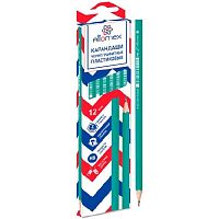 Карандаш ч/гр. пластик. ATTOMEX 5032107 шестигр.,HB,зелён.корп.