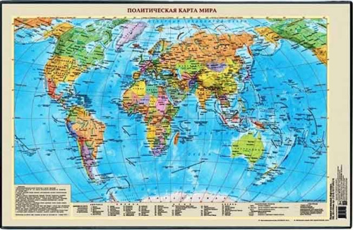 Покрытие настольное ДПС "Карта мира" (380*590) 2129.М