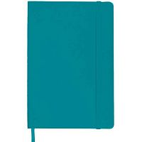 Записная книжка А5  80л. deVENTE 2251649 бирюзовая,кож.зам.,тв.обл.,клетка,крем.бум.