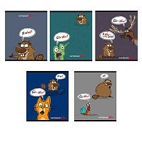 Тетрадь 48л. (клетка) ПЗБФ Премиум "Бобр-Вау!" 021504 мат.лам.,уф.выб.,конгрев,асс.