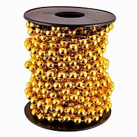 Бусы на ёлку 5м ЛЬДИНКА 253170 золото,d-6мм,пластик