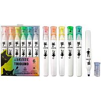 Набор маркеров текст.  6цв. deVENTE "Triolino. Cat Accent" 5045508 скошен.1-5мм,трёхгр..корп.,пласти