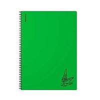 Тетрадь 80л. (клетка) А4 EK пластик.обл. спираль "Motion зелёный" 61975