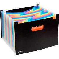 Папка 25отд. deVENTE 3078419 А4,чёрная,с цв.раздел.,700мкм,индексы