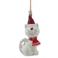 Подвесное украшение НГ "Кот" 854502 керамика,5*3*10см