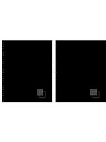 Тетрадь 96л. (клетка) Проф-Пресс спираль "Однотонный чёрный-1" 96-5371 софт-тач