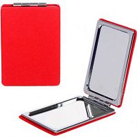 Зеркало косметическое двойное "Фрателли красный" 864-006 9*6см