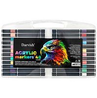 Маркеры акрил. 48цв. Darvish DV-16045-48 пласт.пенал