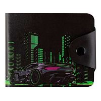 Кошелек КОКОС "City car" 252124 чёрный,кожзам.