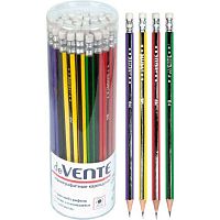Карандаш ч/гр. с ласт. deVENTE 5032604 HB, цв. корп. асс., с черн. полосой
