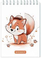 Блокнот А6  80л. АППЛИКА спираль "Забавный лисёнок" С4173-110 клетка