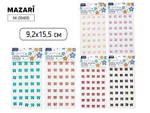 Наклейки-стразы MAZARI "Бантики" M-20456 пластик 9,2*15,5см,асс.,ОПП-уп. ев./подвес