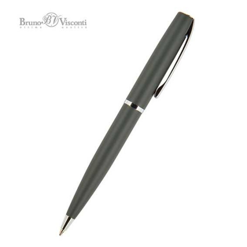 Ручка подар. шар. BV "Sienna" 20-0223 синяя,1мм серый металл.корп.,поворотн.мех.