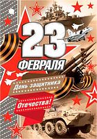 0.2-79-23072 Открытка 23 Февраля (20шт) (б/т,подвеска) (МО)