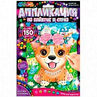 Аппликация из страз и пайеток МУЛЬТИ АРТ "Корги" GEMSEQ-111522 18*23см