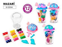 Тесто для лепки 12цв. 13,5гр. MAZARI "Копилка" M-20344 формочки (3шт.),пласт.банка