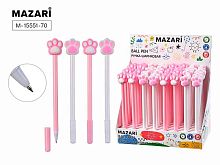 Ручка детск. шар. MAZARI "Лапки" M-15551-70 синяя,0,7мм,цв.корп.,асс.