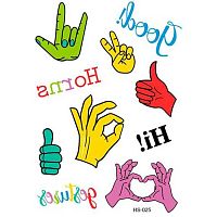 Набор переводных наклеек-тату д/тела deVENTE "All be good!" 8002077 с блеском,10,5*14,8