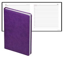 Ежедневник н/д А5 136л. BV кож.зам. "Velvet" 3-115/19 фиолет.,софт-тач,линейка,бел.бум.