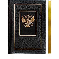 Бизнес-блокнот А4  60л. deVENTE кож.зам. "Symbol" 2056447 чёрн.,клетка,зол.срез,крем.бум.,подар./к