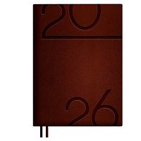 Ежедневник 2026г. А5+ 176л. ESCALADA кож.зам. "Думай как миллиардер. Кассандра коричн." 70212