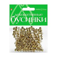Бусины АЛЬТ Hobby Time 2-371/03 круглые золотые 6мм
