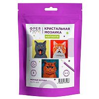 Мозаика кристальная ФРЕЯ "Мемные котики" ALVM-303 (алмазная вышивка) магниты,9*9см