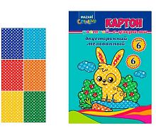 Картон цв. двухстор. мелов. А4  6л. 6цв. MAZARI M-16806 весёлый, в папке