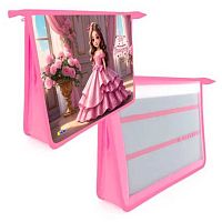 Папка д/тетрадей (труда) А4 ОНИКС ПТР-13 "Юная принцесса" (86483) пластик,2отд.,на молн.