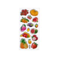 Наклейка объемн. ПГС "Фрукты" 6,5*13,5см BTL-824 Р22072-20 Кн22072-20