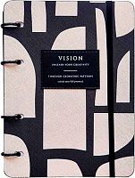 Тетрадь на кольцах 120л. (клетка) Infolio Study "Vision. Абстракция" N5221 кож.зам.,резинка