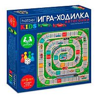 Игра-ходилка настольная ХАТ "Автогонки" 36851 А3 (310*310мм),кубик+фишки