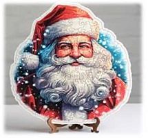 Пазл фигурый АПИЛКА "Санта" дерево,на подставке,20*22см