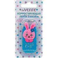 Коррект. лента deVENTE 5мм* 6м 4062327 "100% Cute. Rabbit" голуб.непрозр.корп.,фронт.аппл.