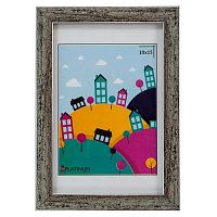 Фоторамка пластик 10*15см Акварель мороз.сер. с ножкой,ширина багета-14мм