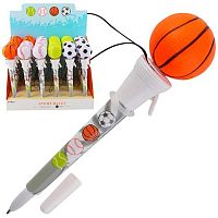 Ручка детск. шар. КОКОС  SPORT BALLS 252098 синяя,0,7мм,асс.