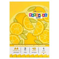 Фоамиран 10л. А4 ФЕНИКС 65987 жёлтый,2мм,ПЭТ-пакет,е/подвес