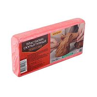 Пластилин скульптурный  500гр. ГЛОБУС терракотовый,мягкий ПЛС-02М