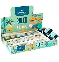 Линейка 15см LOREX "Wave airy leopard" LXRUWA-AP пластик,асс.