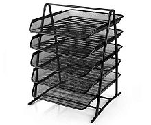 Лоток гориз.5-секц. INTELLIGENT DK-278 чёрный,метал.,сетчатый,сборный