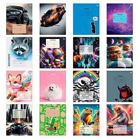 Тетрадь 12л. (клетка) BG "Super Mix-15" 60282 асс.