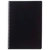 Тетрадь 96л. (клетка) А4 ХАТ спираль "SoloMatte-Чёрный бархат" лам.софт-тач
