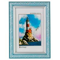 Фоторамка пластик 10*15см Винтаж голубой,ширина багета-20мм